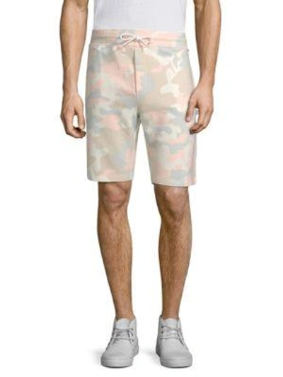 Shop Wesc Marty Camouflage Fleece Drawstring Shorts In Pastel