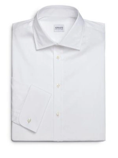 Shop Armani Collezioni Modern-fit French Cuff Dress Shirt In White