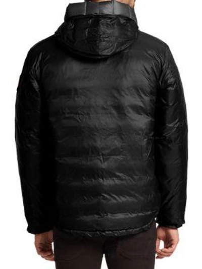 Shop Canada Goose Lodge Hooded Jacket In Red Black