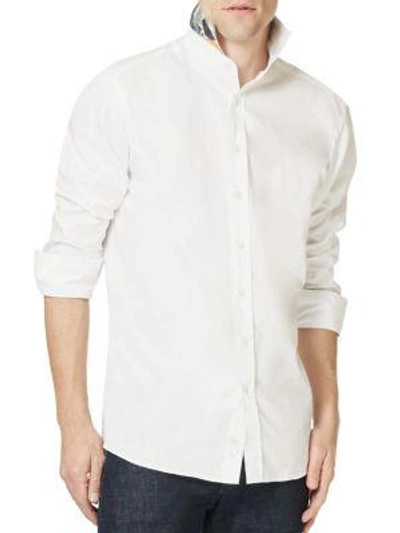 Shop Etro Cotton Button-down Shirt In White