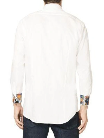 Shop Etro Cotton Button-down Shirt In White