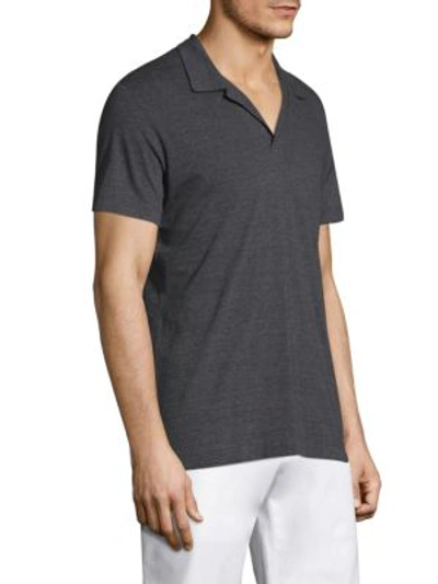 Shop Orlebar Brown Felix Cotton Polo Shirt In Onyx Charcoal