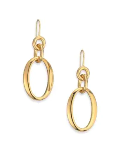 Shop Ippolita Women's Glamazon 18k Yellow Gold Oval Link Drop Earrings