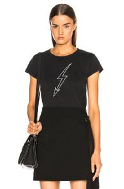 Shop Givenchy Lightning Bolt Tee In Black