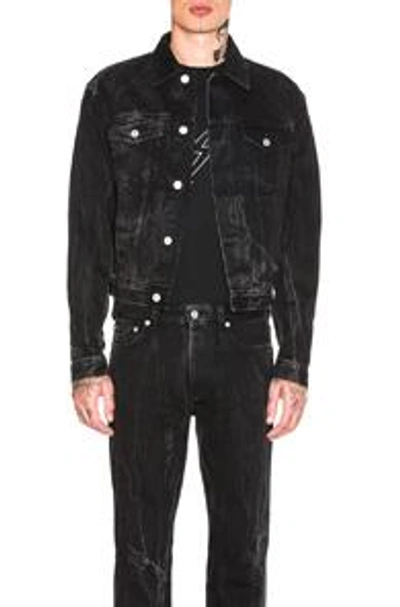 Shop Givenchy Vintage Denim Jacket In Black