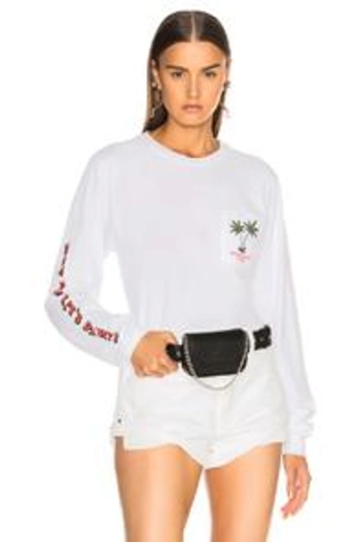 Shop Local Authority For Fwrd Let's Party Long Sleeve Tee In White