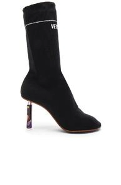 Shop Vetements Sock Ankle Boots In Black