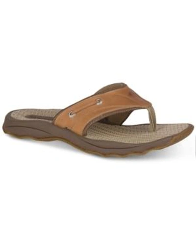 Sperry Men's Outerbanks Thong Sandals In Tan
