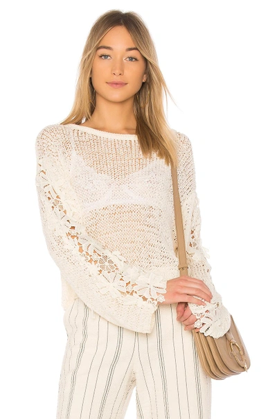 Shop See By Chloé Long Sleeve Sweater In Cream