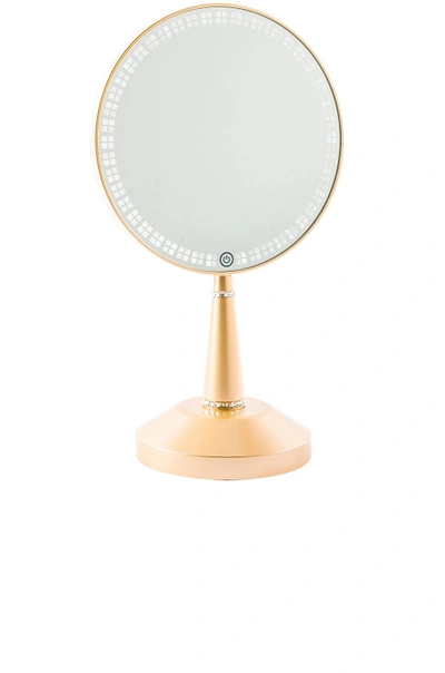 Shop Impressions Vanity Bijou Led Hand Mirror With Charging Stand In Champagne Gold