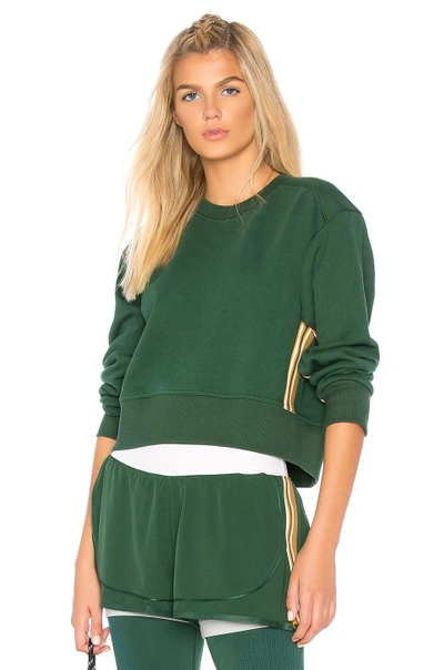 Shop Adidas By Stella Mccartney Train Sweatshirt In Green