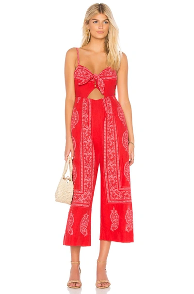 Shop Free People Feel The Sun Jumpsuit In Red.