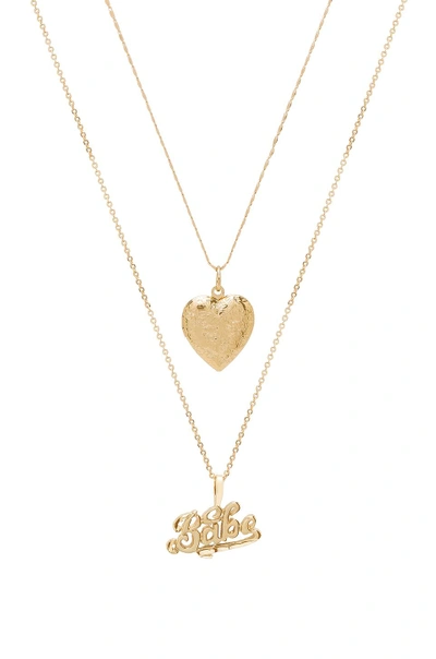 Shop Vanessa Mooney X Revolve Babe Necklace In Metallic Gold