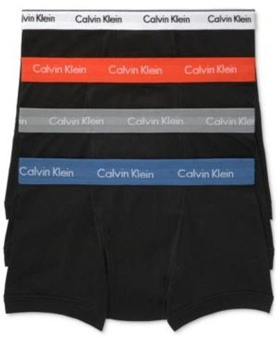 Shop Calvin Klein Men's Classic Briefs 4-pack U4000 In Black - Assorted Waistbands