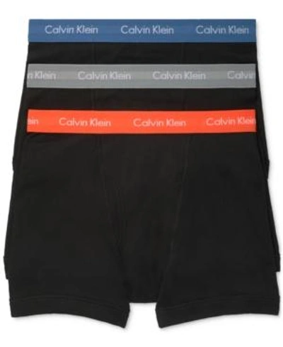 Shop Calvin Klein Men's Cotton Classic Boxer Briefs 3-pack Nu3019 In Black - Assorted Waistbands
