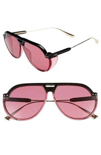 Shop Dior Club3s 61mm Pilot Sunglasses - Black/ Pink