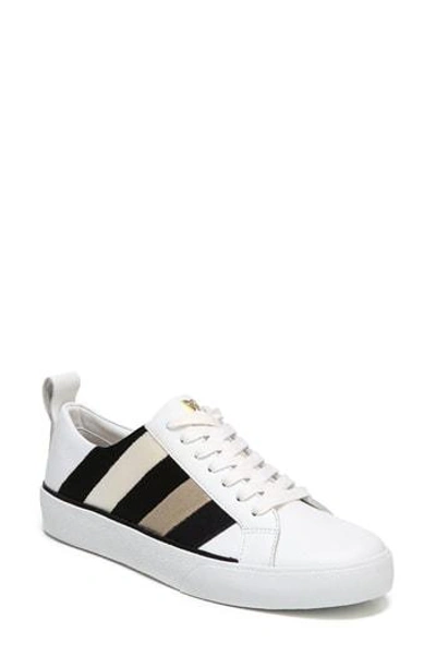 Shop Diane Von Furstenberg Tess Lace-up Sneaker In White/ Black/ Navy