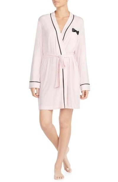 Shop Kate Spade Jersey Short Robe In Rose