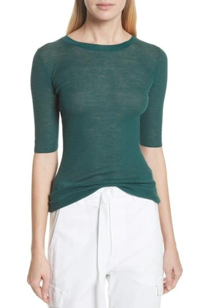 Shop Vince Ribbed Sweater In Agave