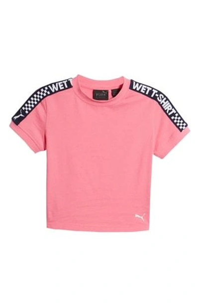Shop Puma By Rihanna Crop Tee In Knockout Pink