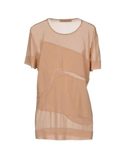 Shop Cedric Charlier T-shirt In Sand