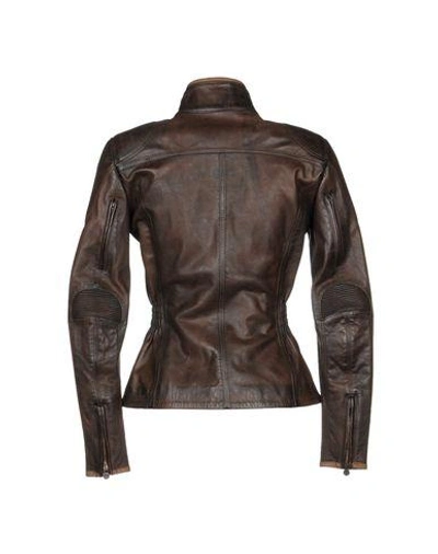 Shop Matchless Biker Jacket In Cocoa