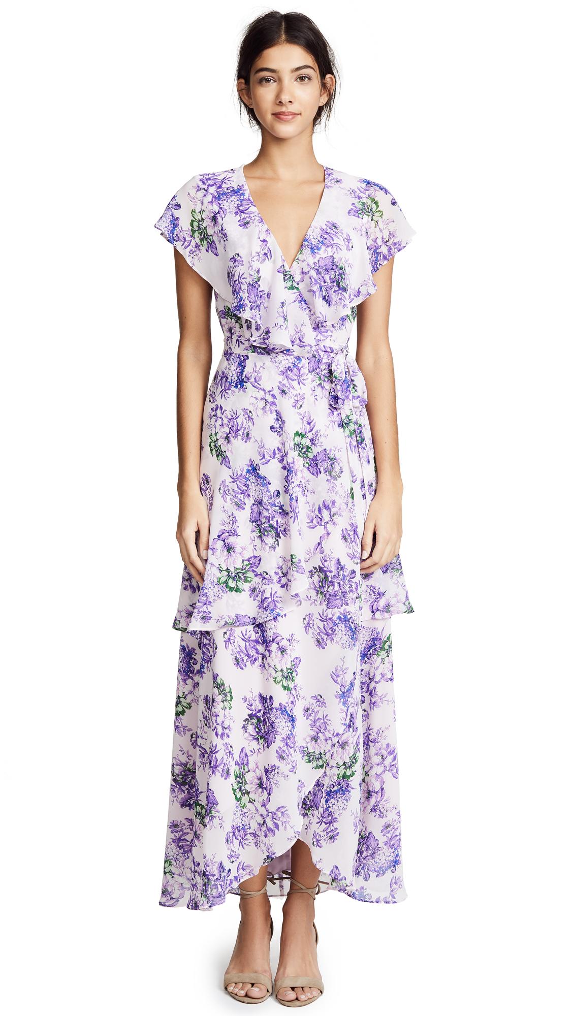 lavender maxi wrap dress