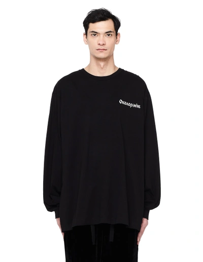 Gosha Rubchinskiy Oversized Printed Long Sleeve T-shirt In Black | ModeSens