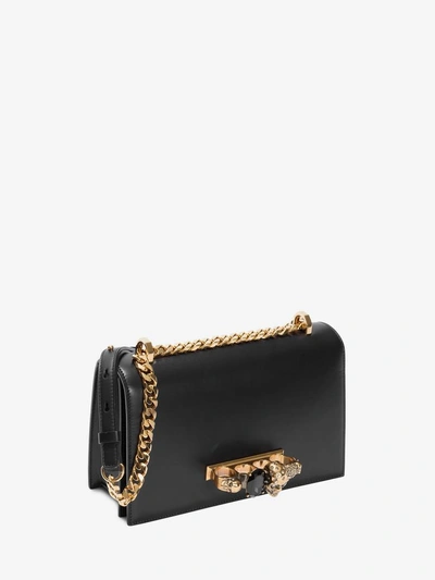 Shop Alexander Mcqueen Jewelled Satchel In Black