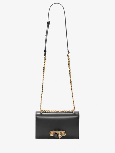 Shop Alexander Mcqueen Jewelled Satchel In Black