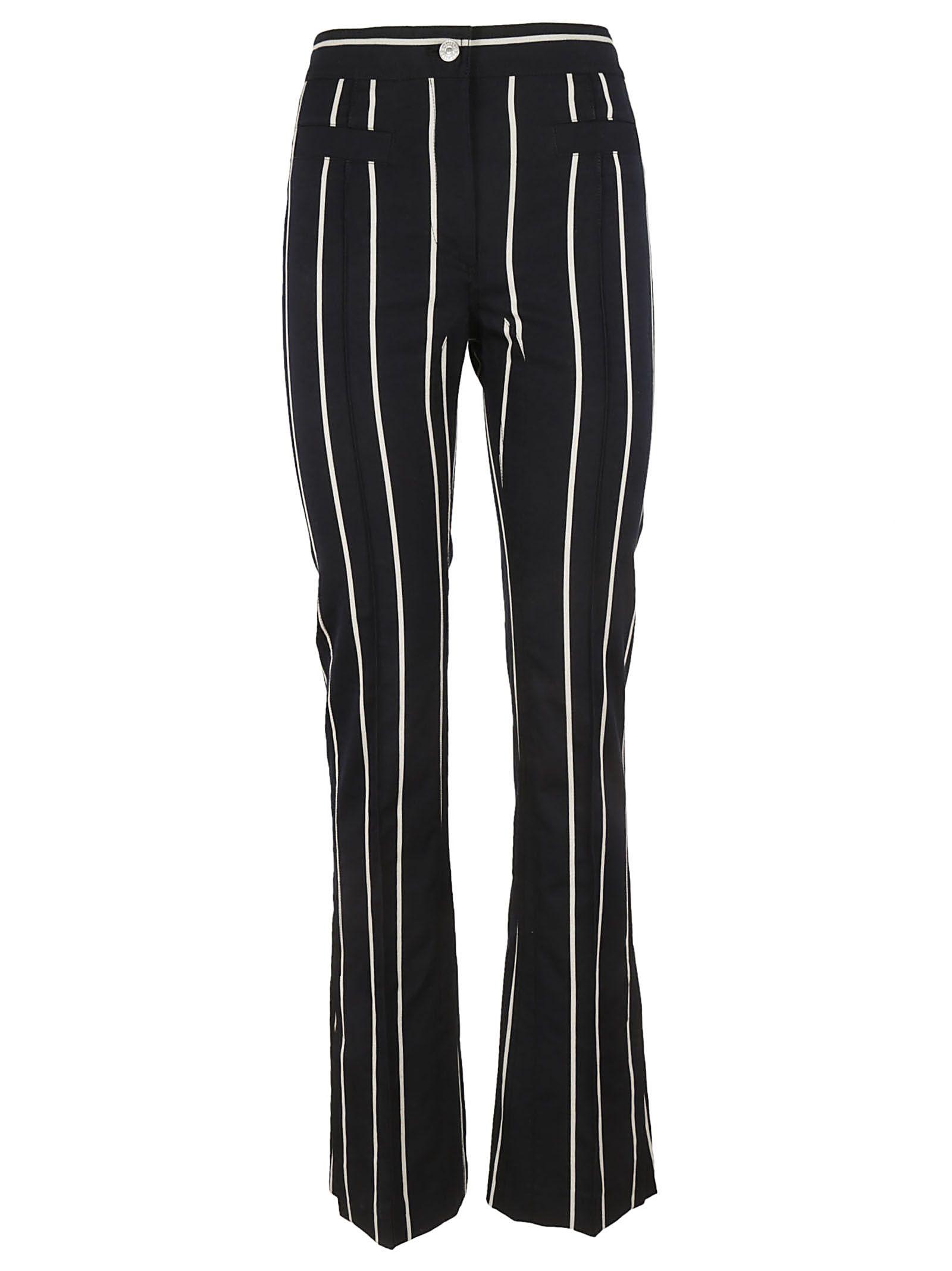 Celine Céline Striped Trousers In Blue | ModeSens