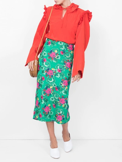 Shop Marni Straight Midi Skirt