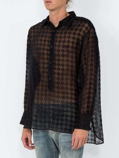 Shop Givenchy Devore Transparent Shirt