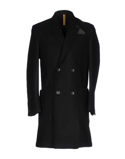 Shop Low Brand Coat In Black