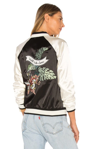 Shop Lovers & Friends Los Angeles Bomber In Black & White