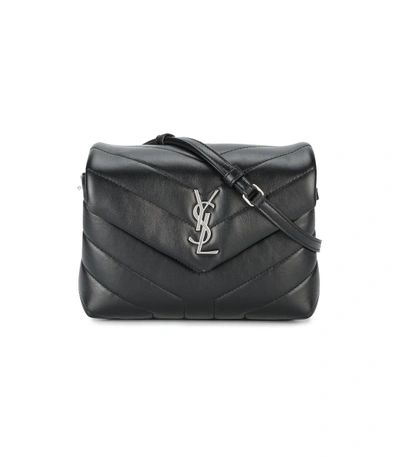 Shop Saint Laurent Black Monogram Lou Lou Toy Bag