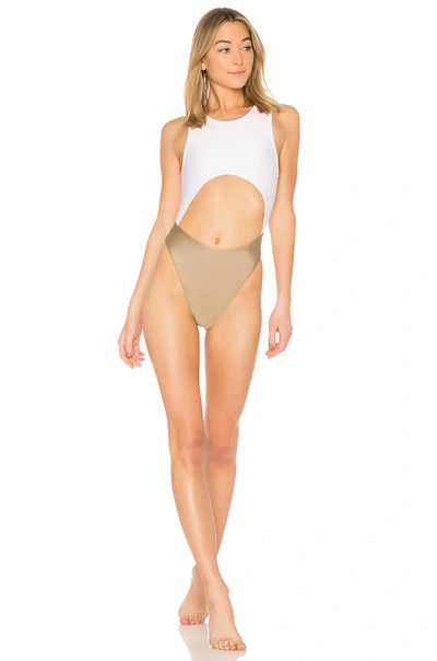 Shop Baja East Cut Out One Piece In White