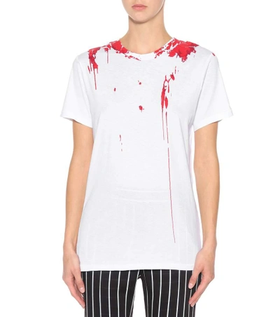 Shop Haider Ackermann Printed Cotton T-shirt In White