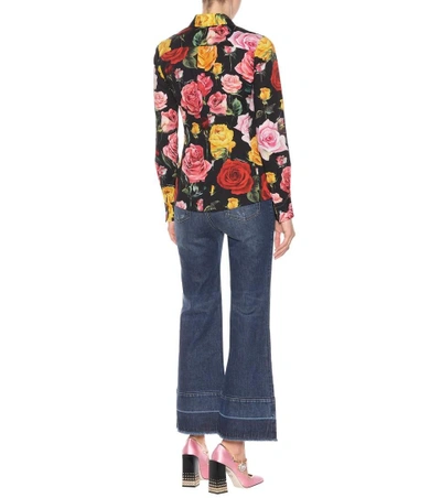 Shop Dolce & Gabbana Floral-printed Cotton Shirt