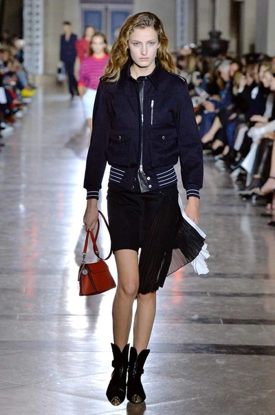 Shop Givenchy Georgette-panelled Wool Miniskirt In Black