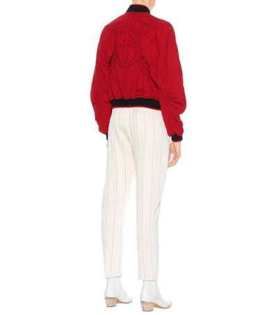 Shop Haider Ackermann Cotton Twill Bomber Jacket In Red