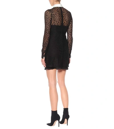 Shop Alessandra Rich Crystal-embellished Lace Dress In Black