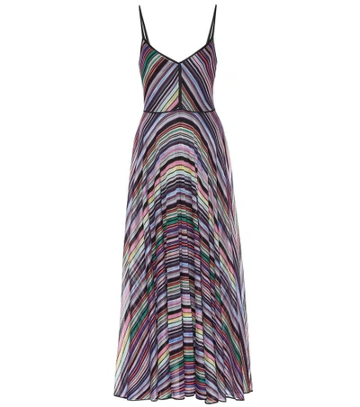 Shop Missoni Silk-blend Striped Knit Dress