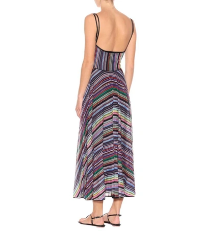 Shop Missoni Silk-blend Striped Knit Dress