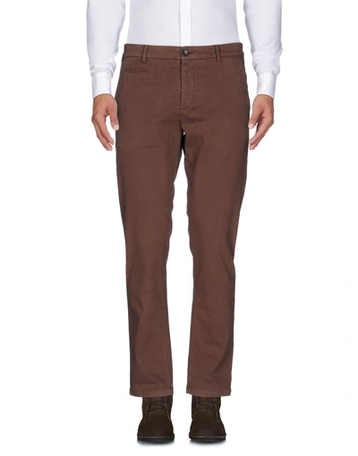 Shop Low Brand Casual Pants In Dark Brown