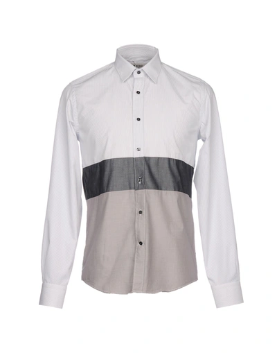 Shop Low Brand Striped Shirt In Grey