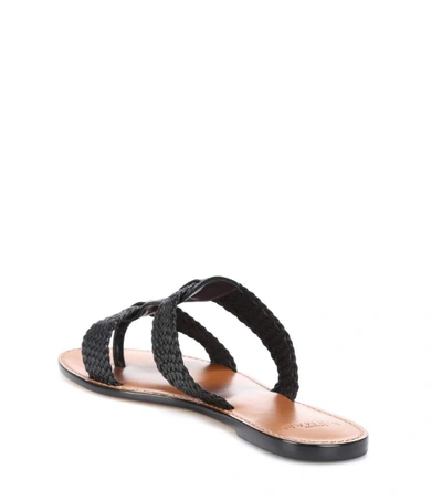 Shop Alexandre Birman Woven Leather Sandals In Black