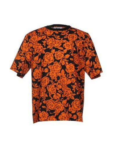 Shop Msgm T-shirts In Orange