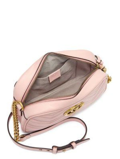 Shop Gucci Gg Marmont Matelasse Leather Shoulder Bag In Pink