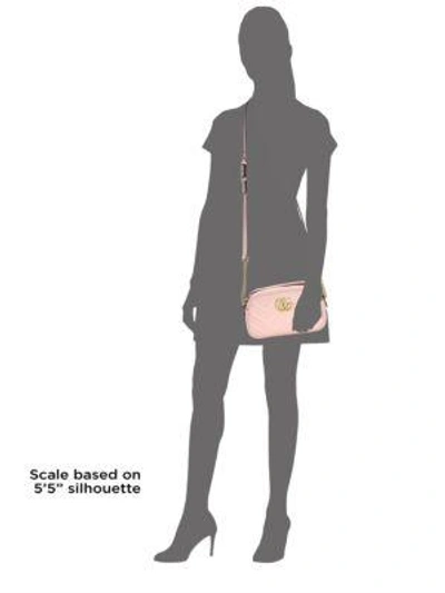 Shop Gucci Gg Marmont Matelasse Leather Shoulder Bag In Pink